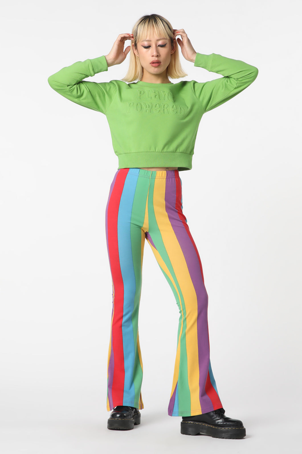 Dangerfield Rainbow Stripes Flare Pant - Main Image