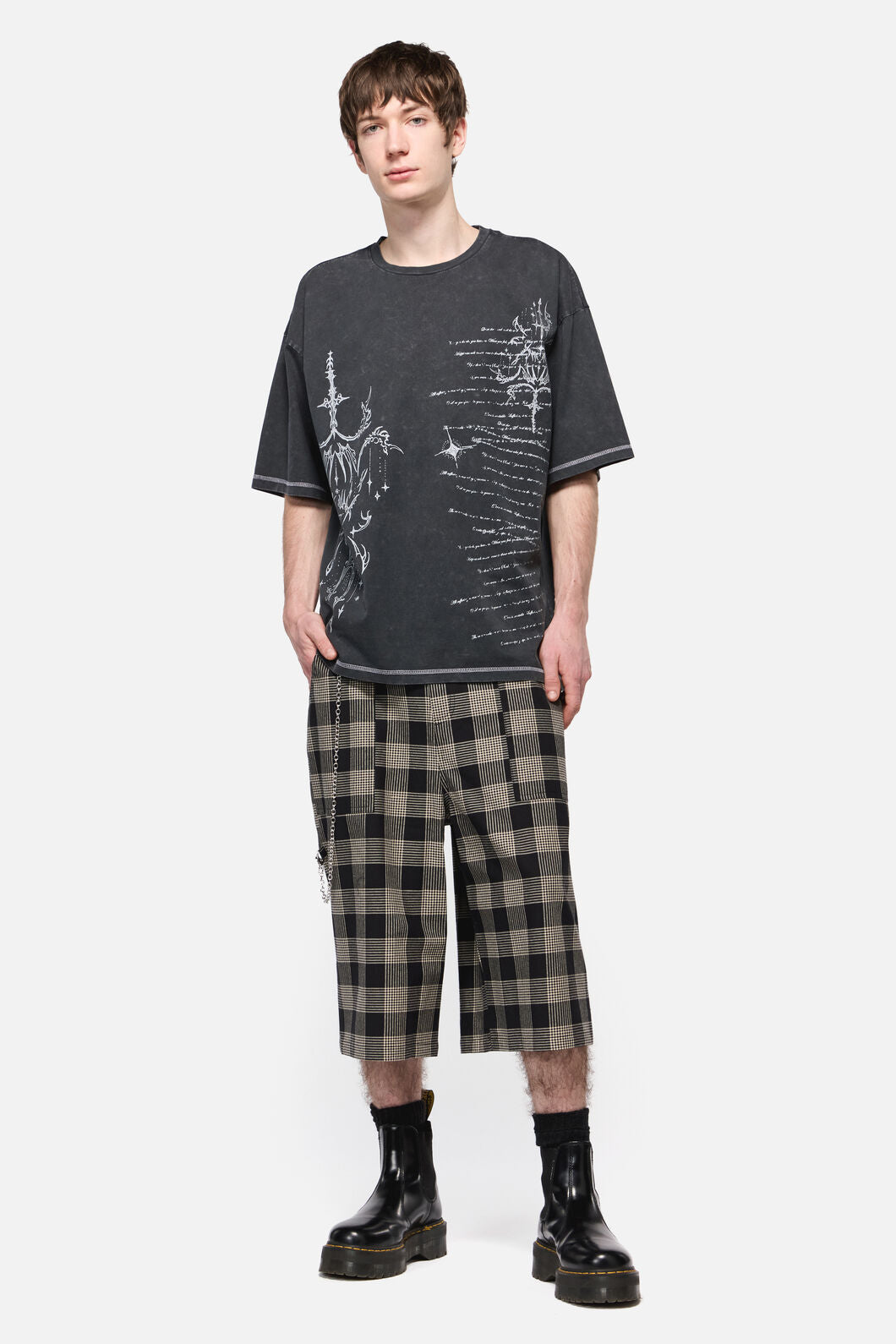 Black Friday - Tech Oversized Print Tee - grey