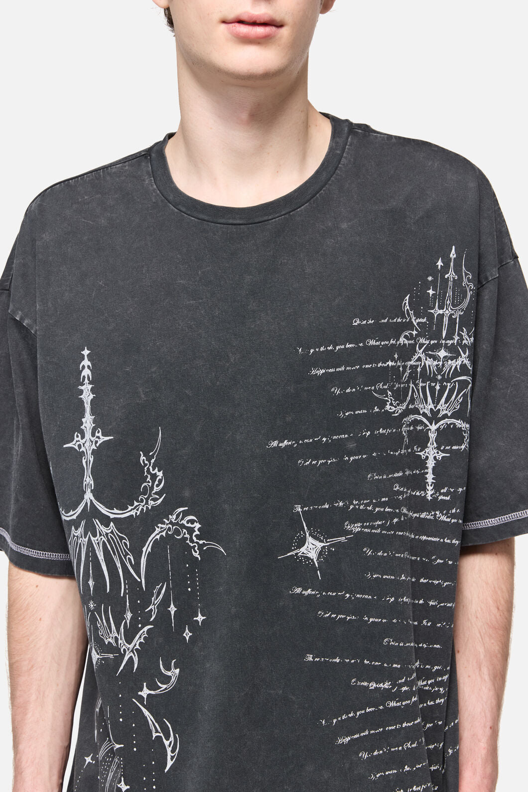 Black Friday - Tech Oversized Print Tee - grey