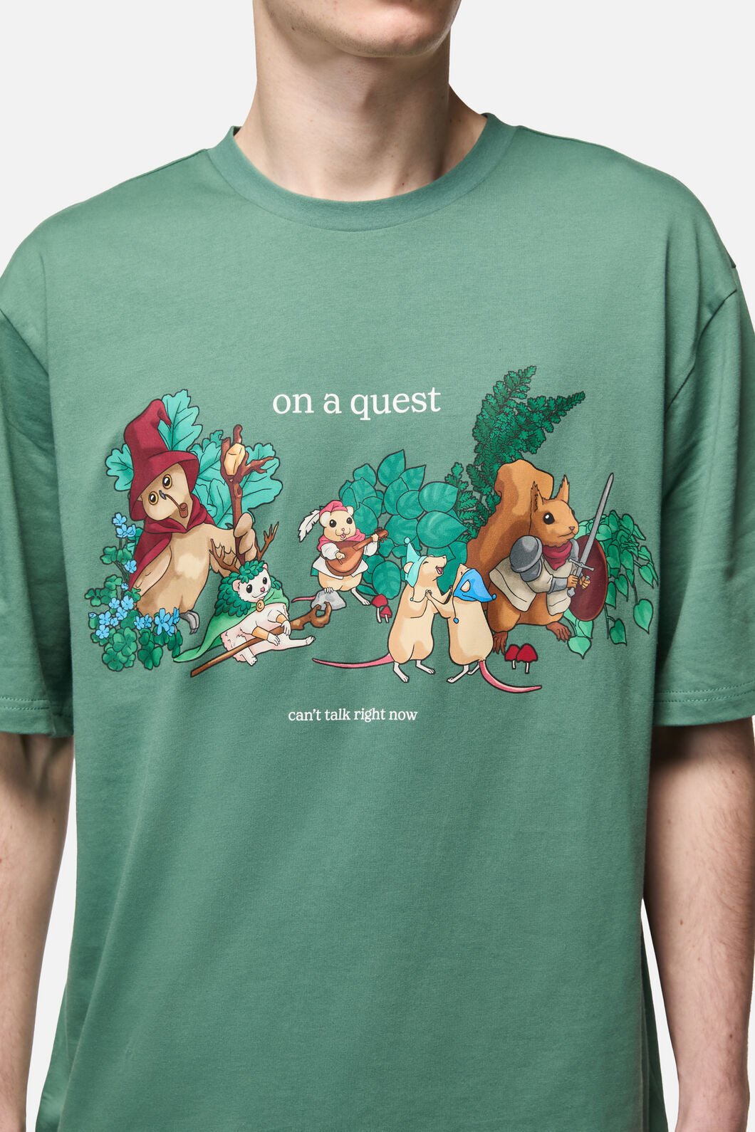 Black Friday - On A Quest Print Tee - teal