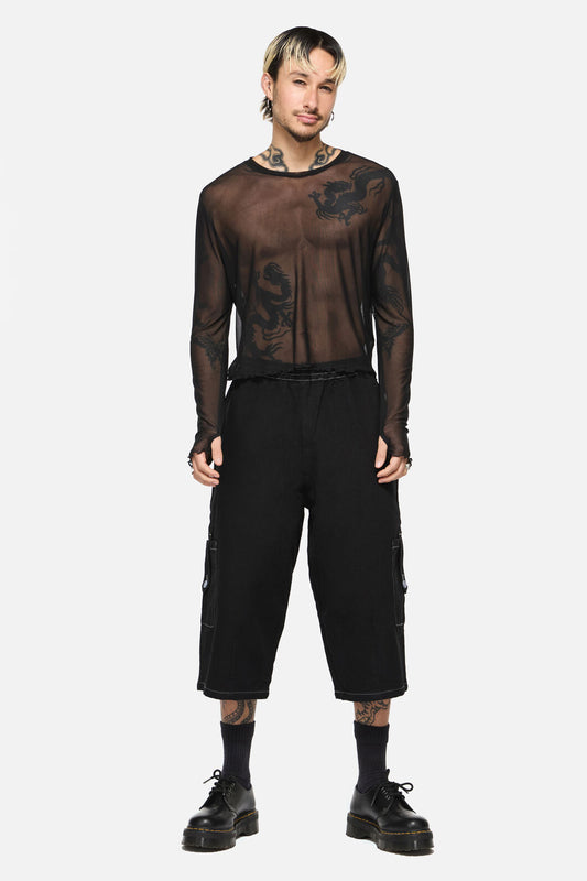 Black Friday - Vixi Relaxed Fit Denim Short - black