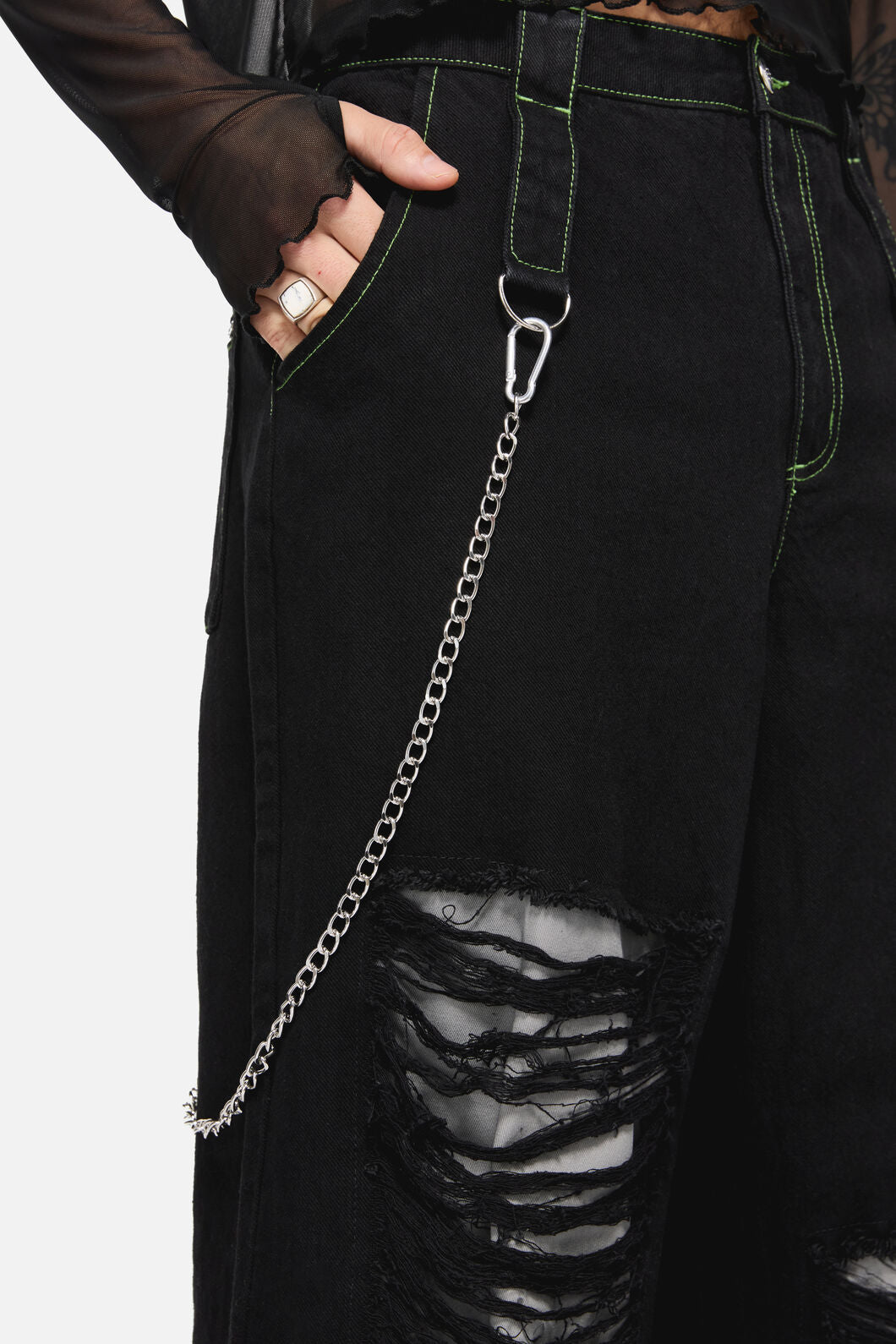 Black Friday - Rodent Grunge Cargo Jean - black