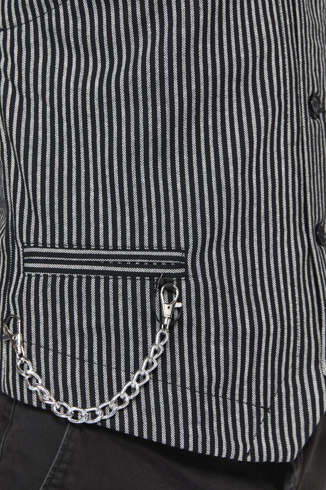 Black Friday - Gomez Pin Stripe Vest - black-white