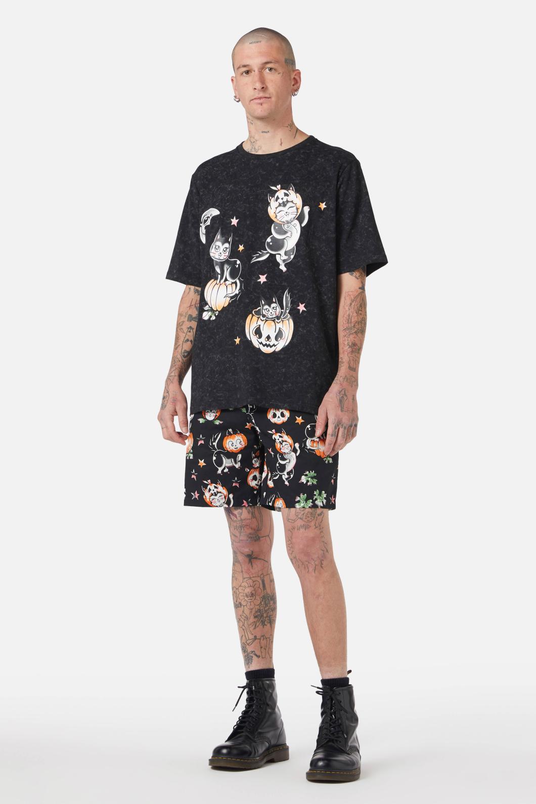 Black Friday - Pumpkin Kitty Tee - black