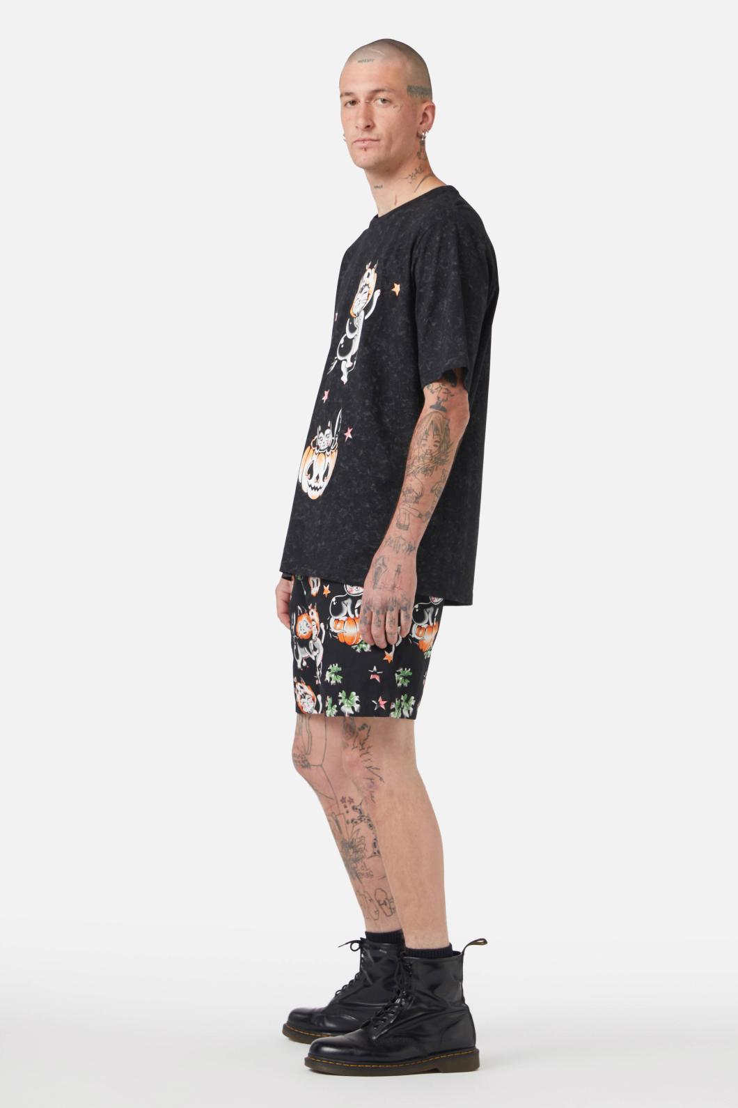 Black Friday - Pumpkin Kitty Tee - black