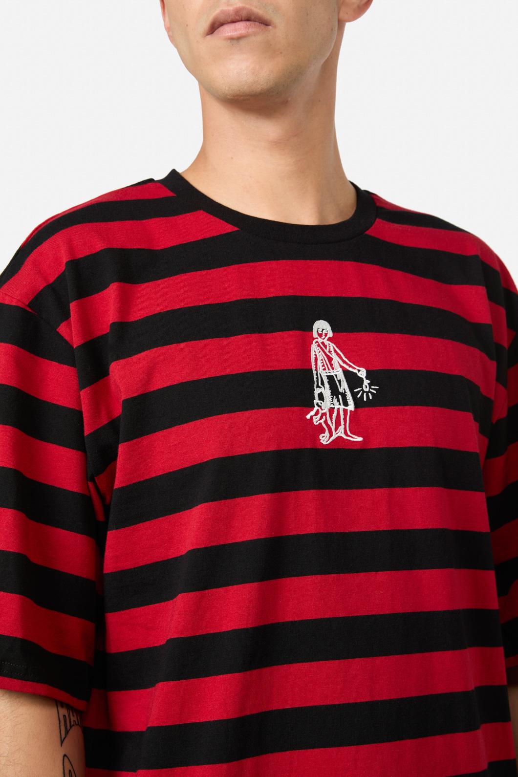 Black Friday - Virtue Stripe Tee - black-red