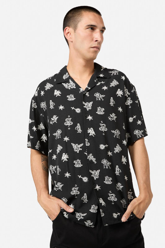 Black Friday - Darc Printed RelaxedFitSSShirt - black