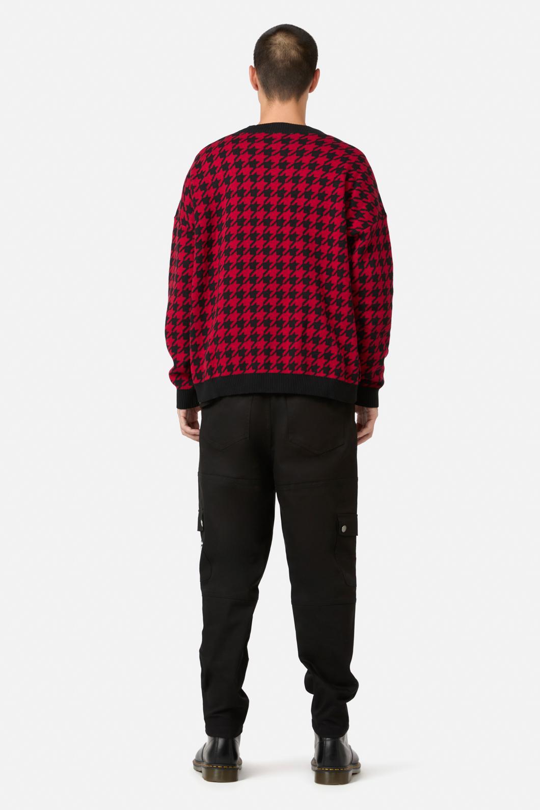 Black Friday - Virtue Houndstooth Cardi - red-black