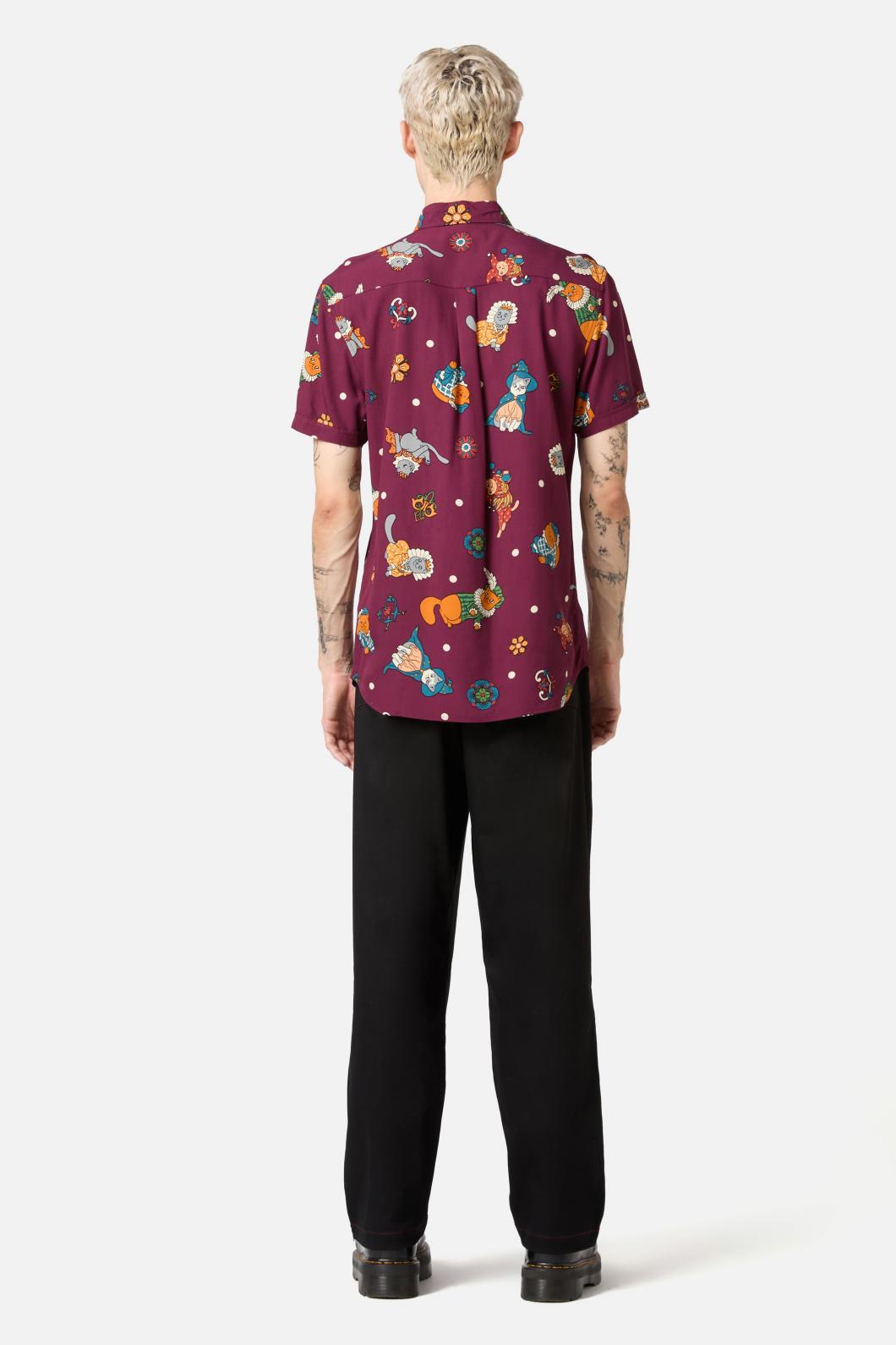Black Friday - Left Right SS Shirt - maroon