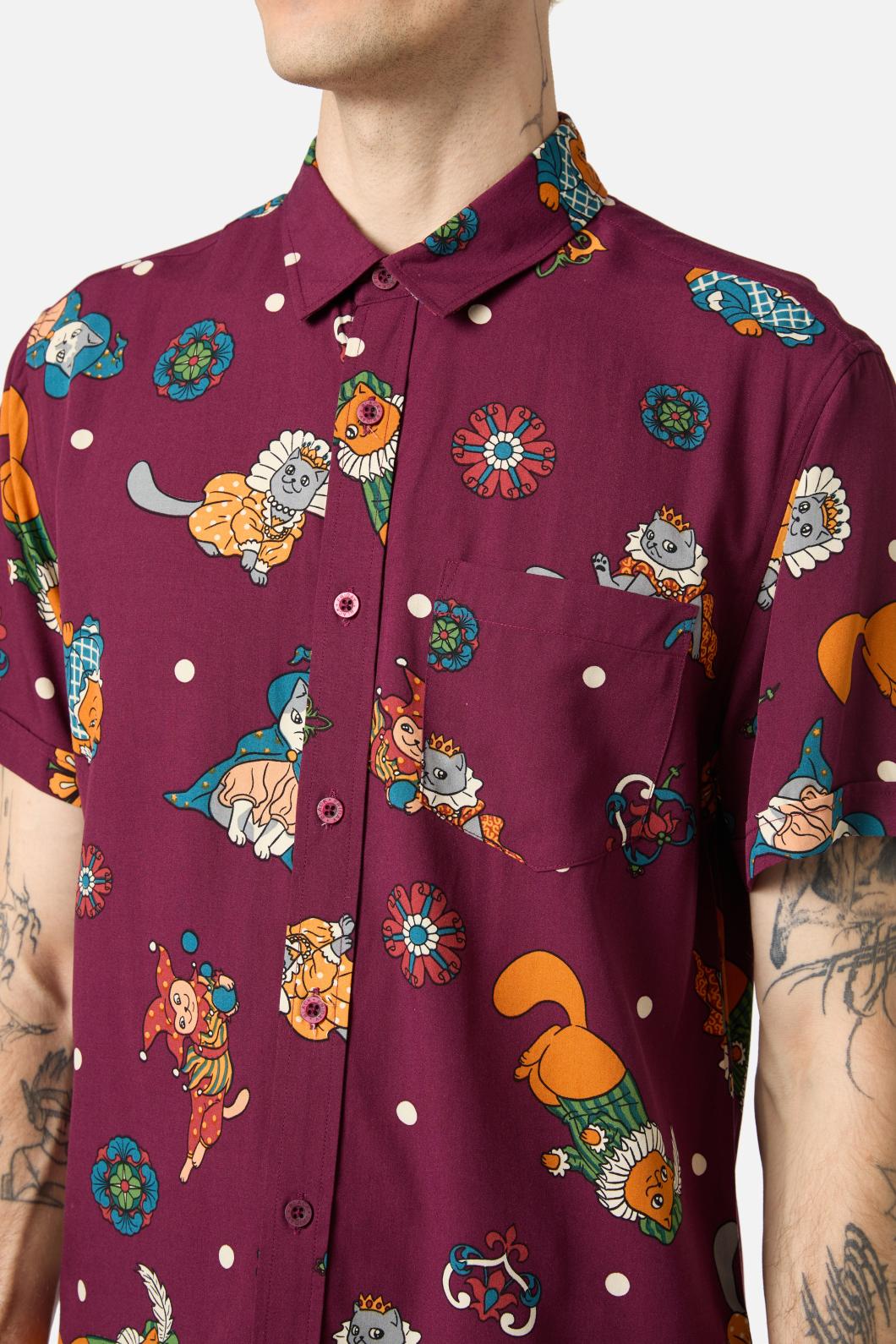 Black Friday - Left Right SS Shirt - maroon
