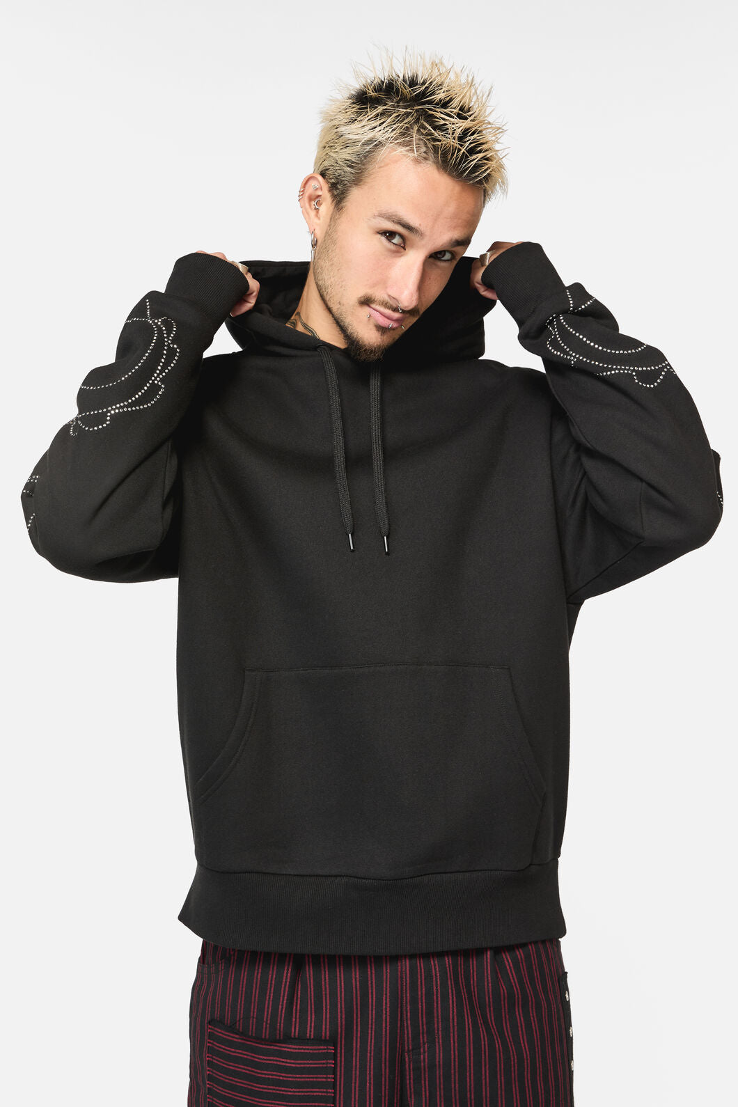Black Friday - Dragon Wings Diamante Hoodie - black