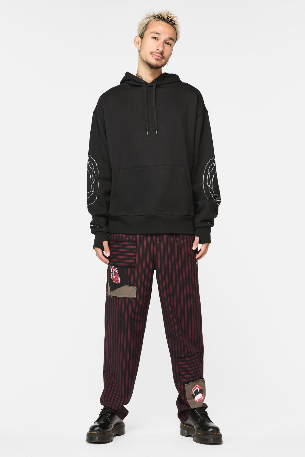 Black Friday - Dragon Wings Diamante Hoodie - black