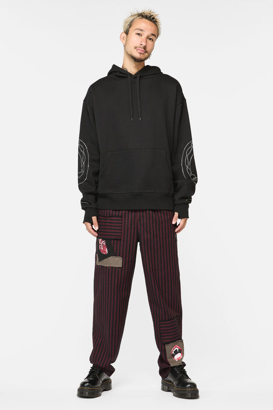 Black Friday - Dragon Wings Diamante Hoodie - black