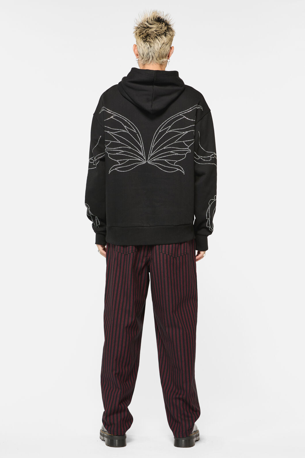 Black Friday - Dragon Wings Diamante Hoodie - black