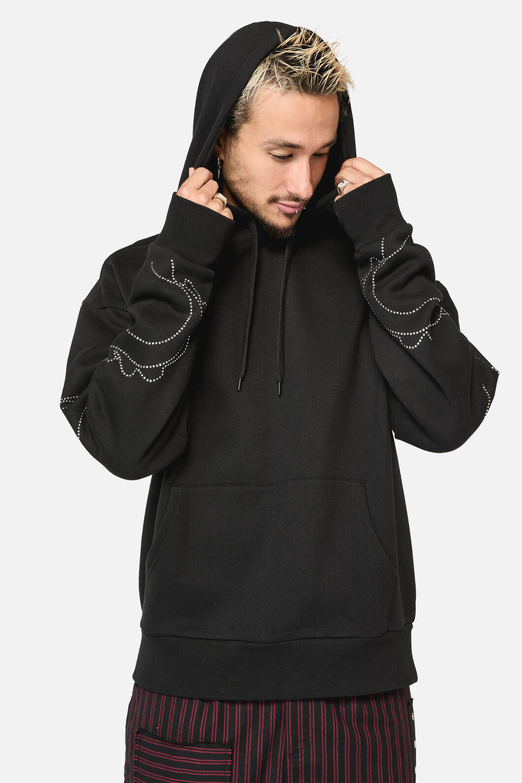 Black Friday - Dragon Wings Diamante Hoodie - black
