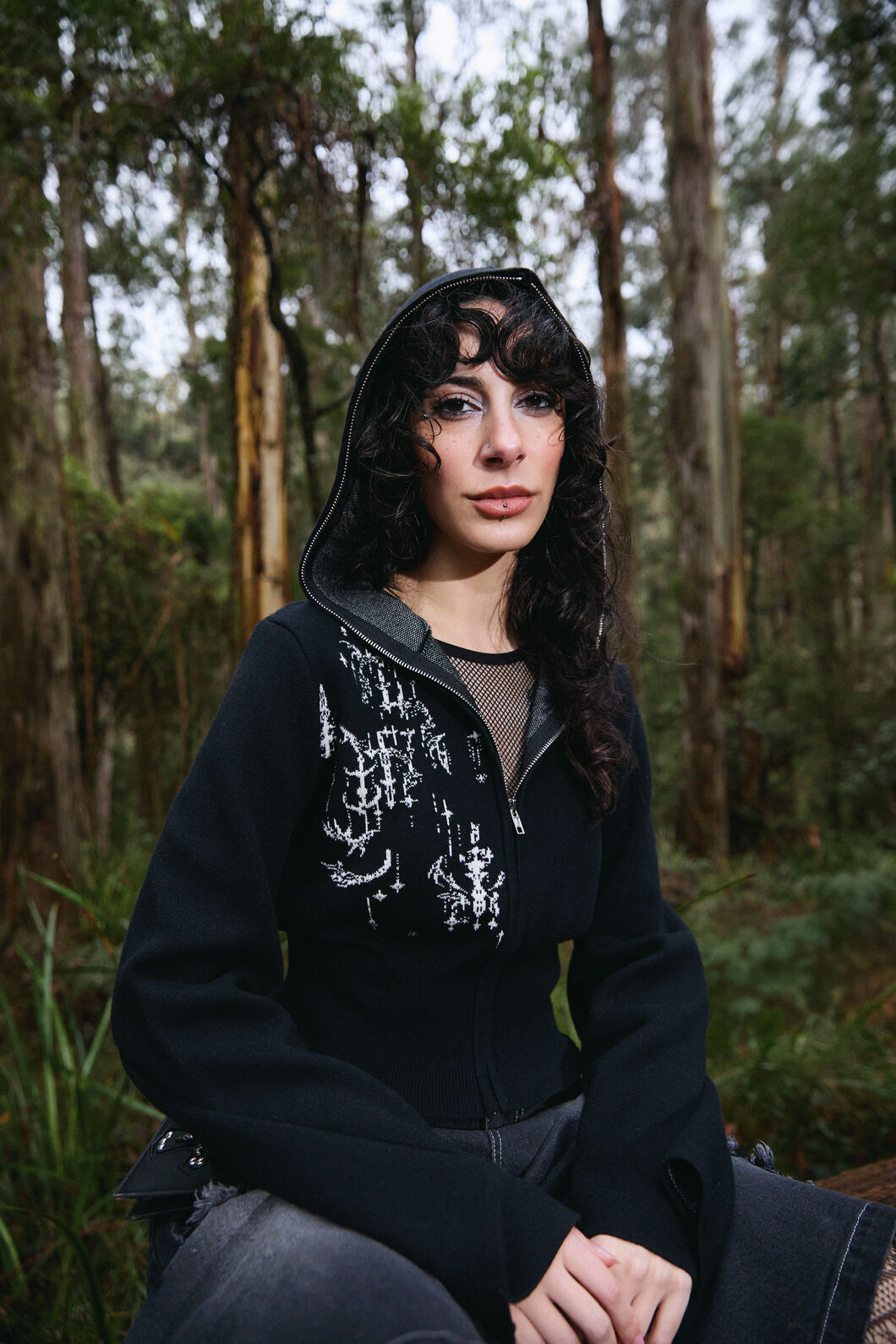 Black Friday - Tech Zipper Hooded Cardi - black