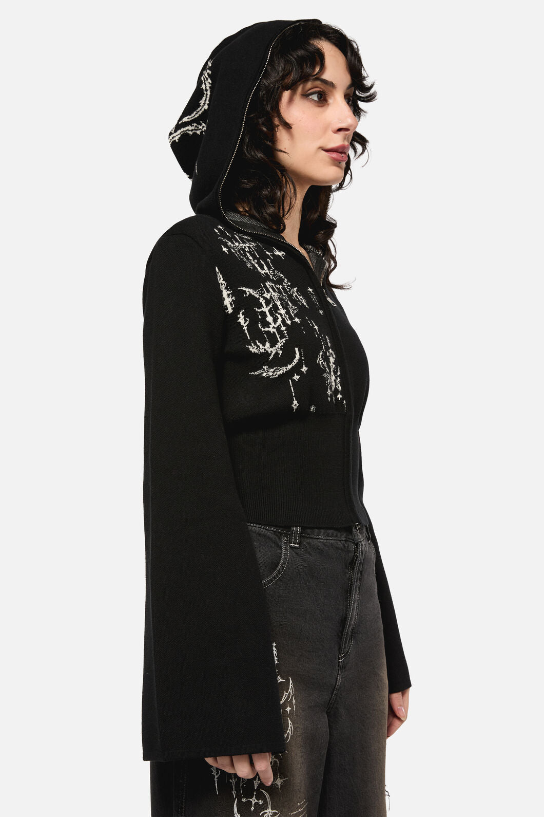 Black Friday - Tech Zipper Hooded Cardi - black
