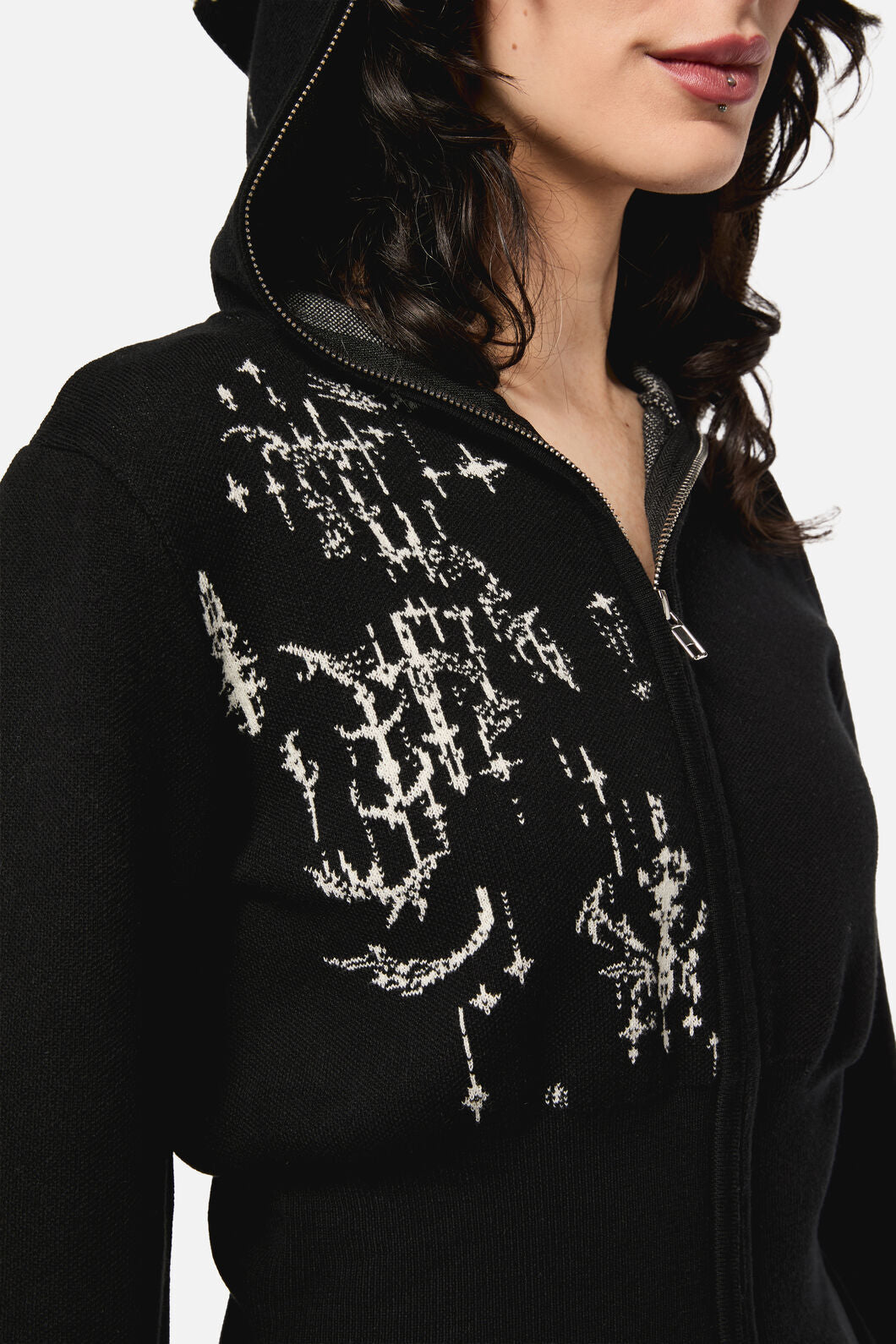 Black Friday - Tech Zipper Hooded Cardi - black