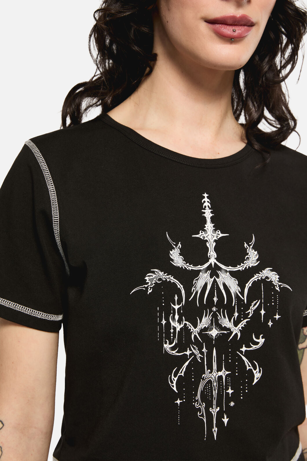 Black Friday - Tech Cropped Baby Tee - black