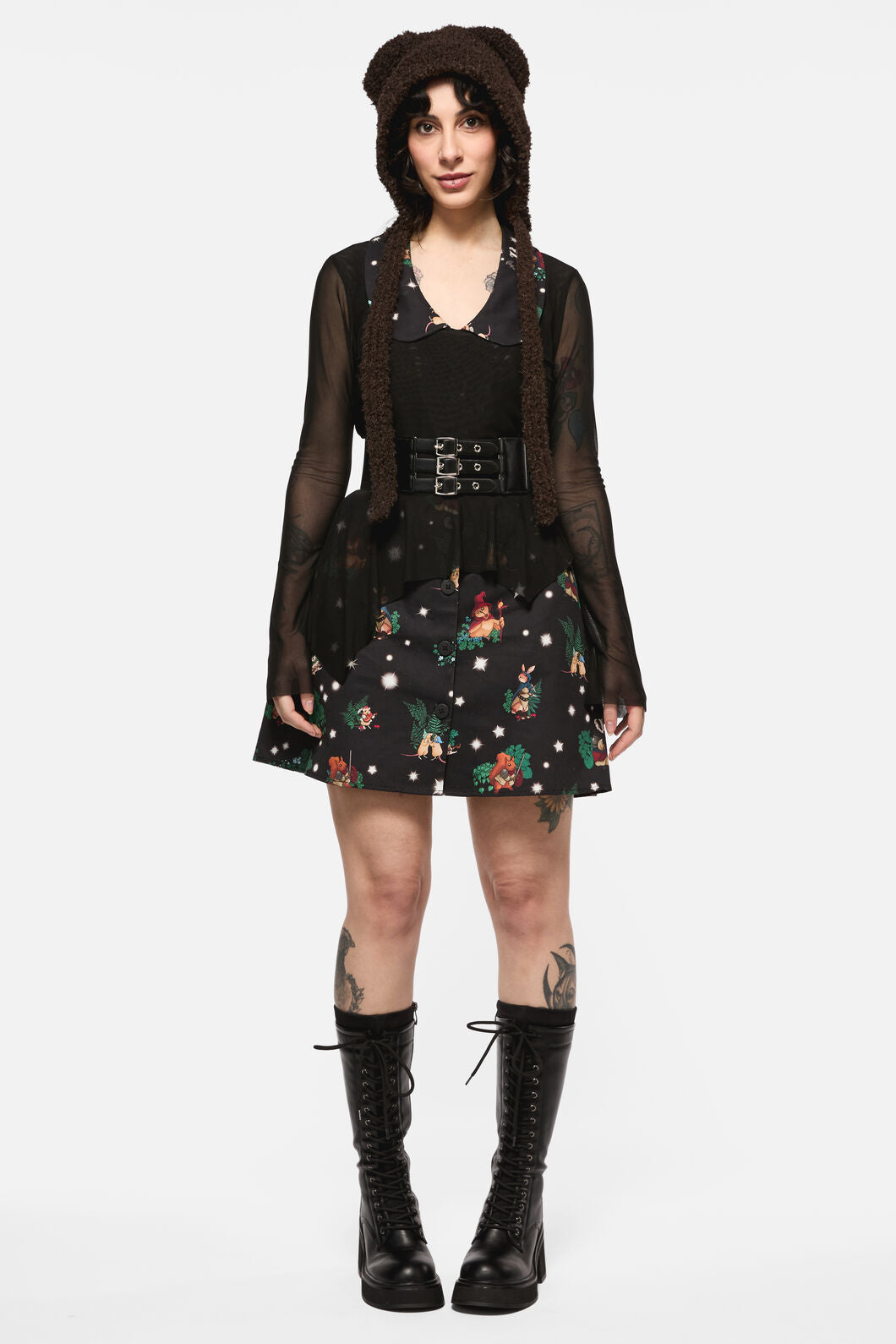 Black Friday - Keeper OfTheWoodsPrintPinafore - black