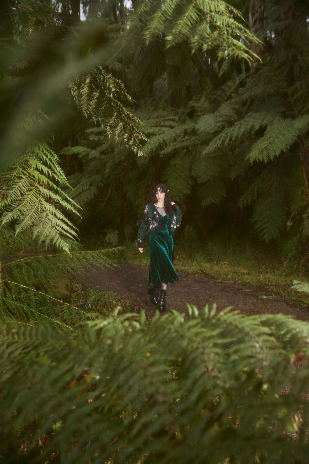Black Friday - Keeper Of The WoodsVelvetSkirt - emerald