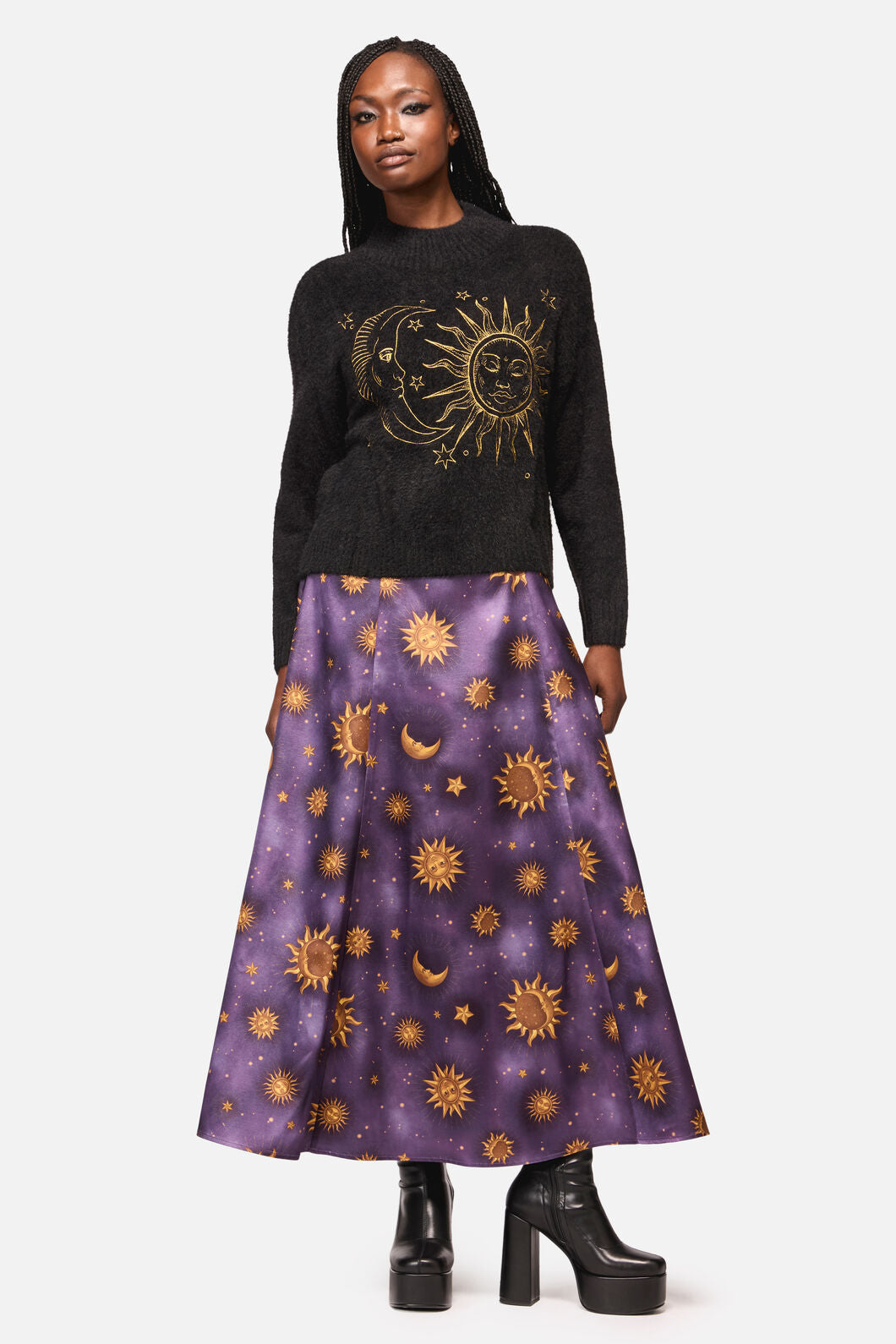 Black Friday - Sun And Moon Goth Knit - black