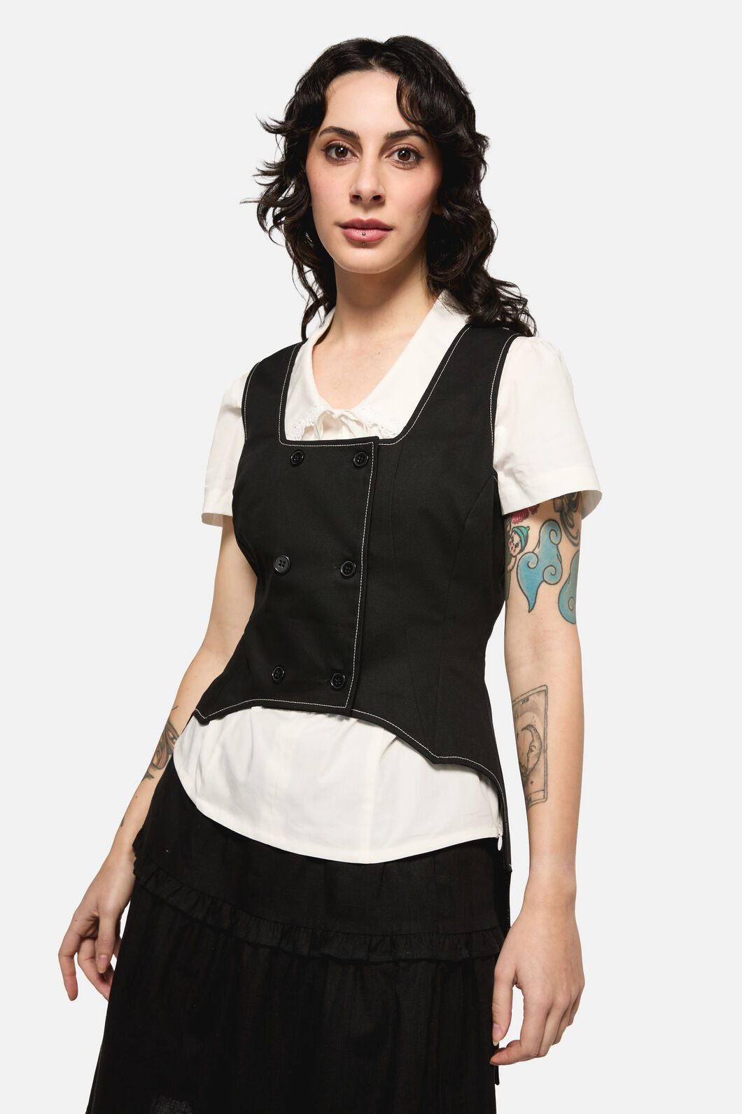 Black Friday - Bat Wing Tail Waist Coat - black