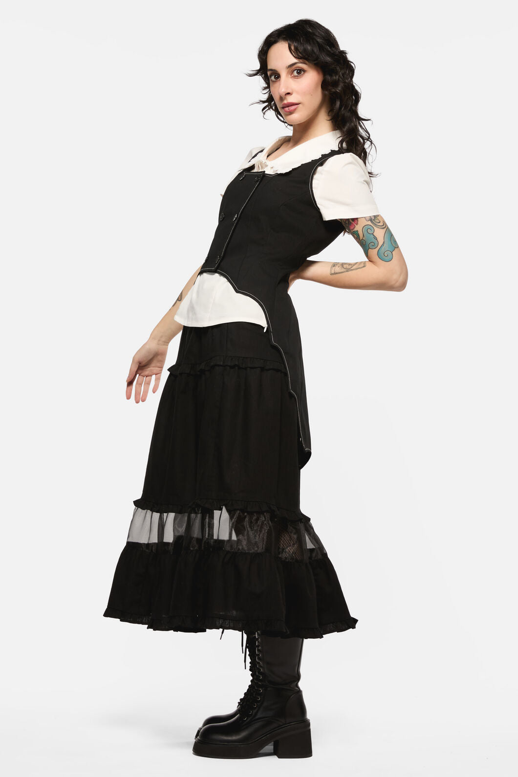 Black Friday - Bat Wing Tail Waist Coat - black