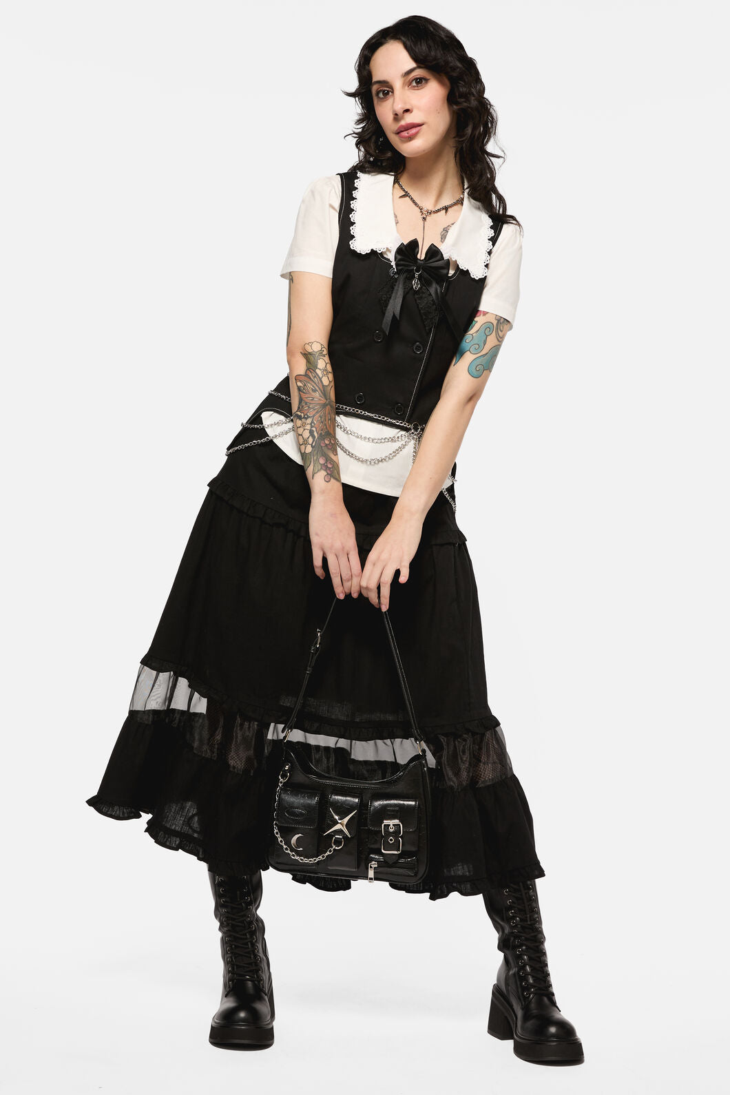 Black Friday - Bat Wing Tail Waist Coat - black