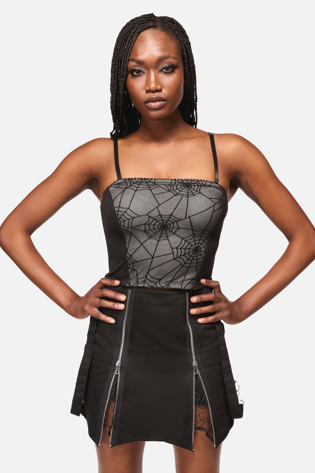 Black Friday - Web Lace Camisole Tank - black