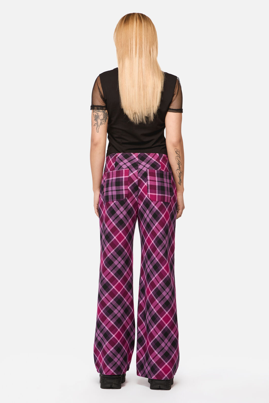 Black Friday - Predictions Tartan Pant - plum-black