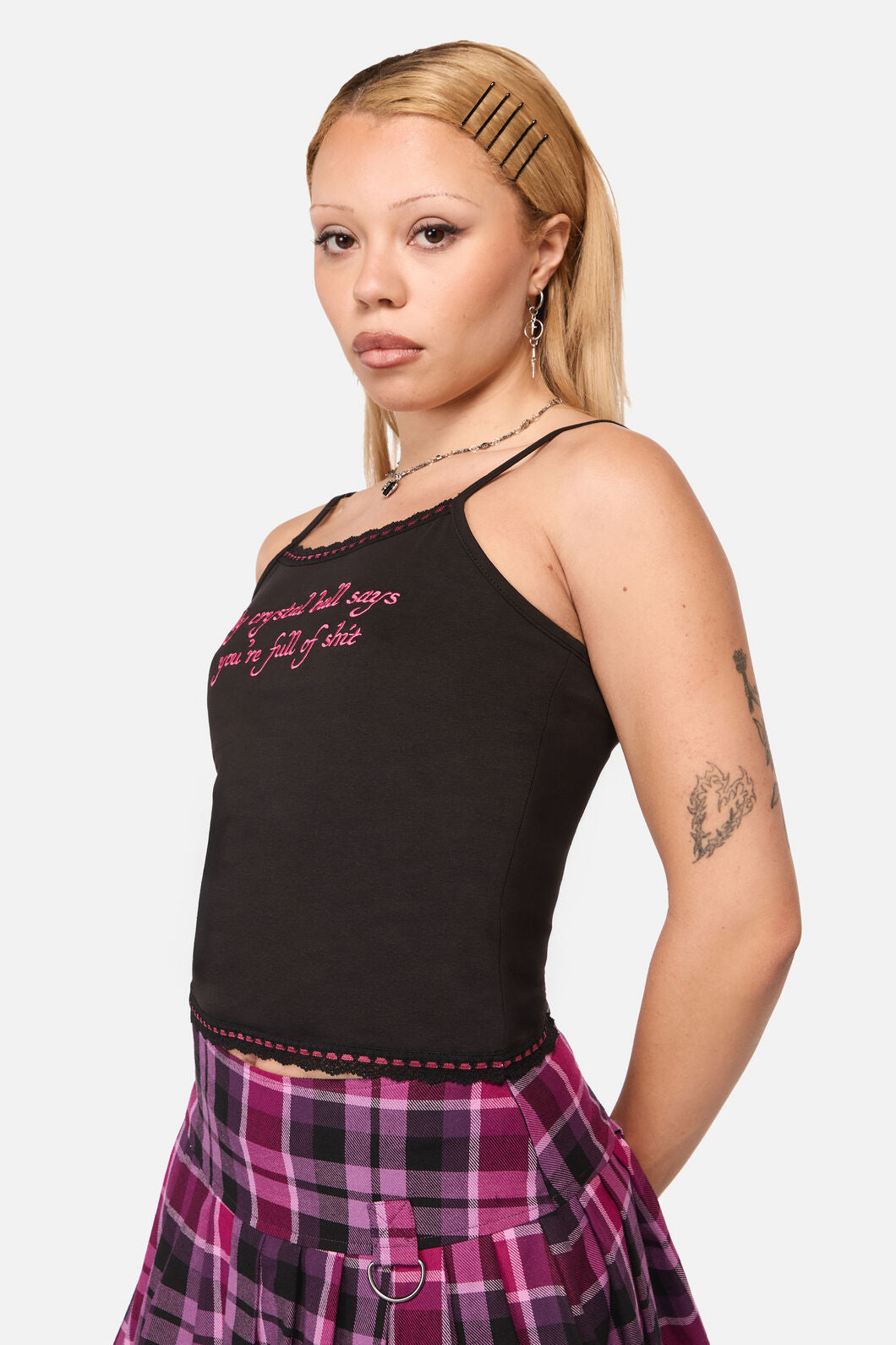 Dangerfield - Predictions Embroidered Tank - black