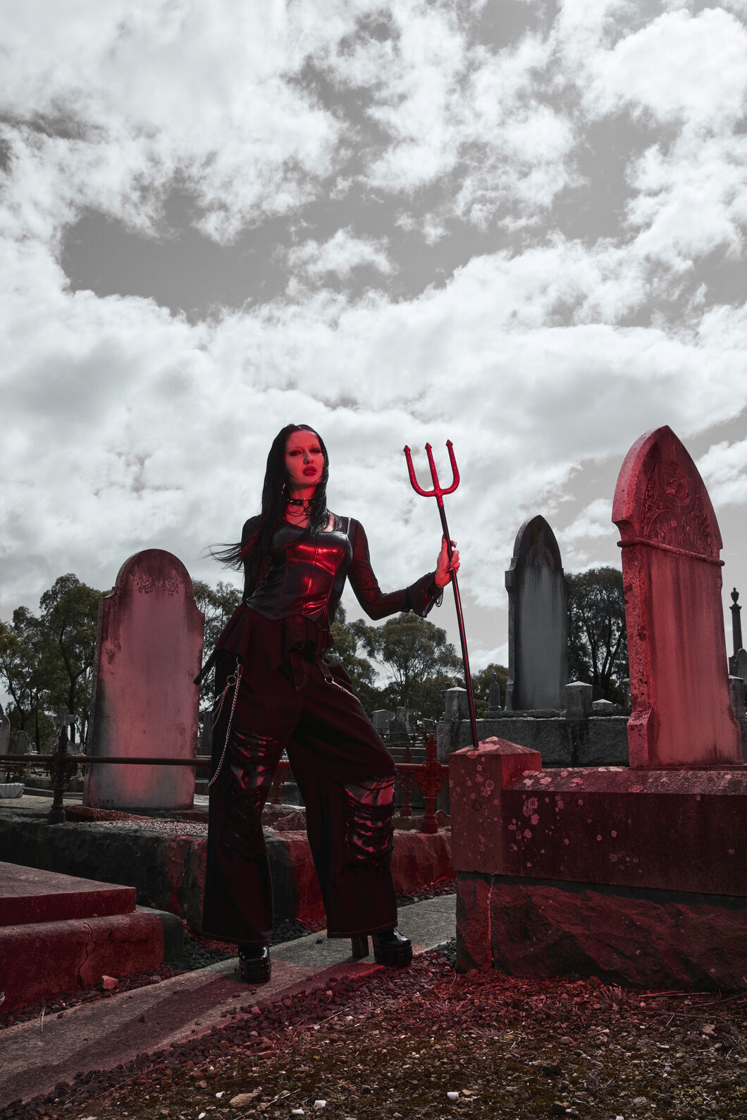 Black Friday - Trickz Pu Punk Top - black