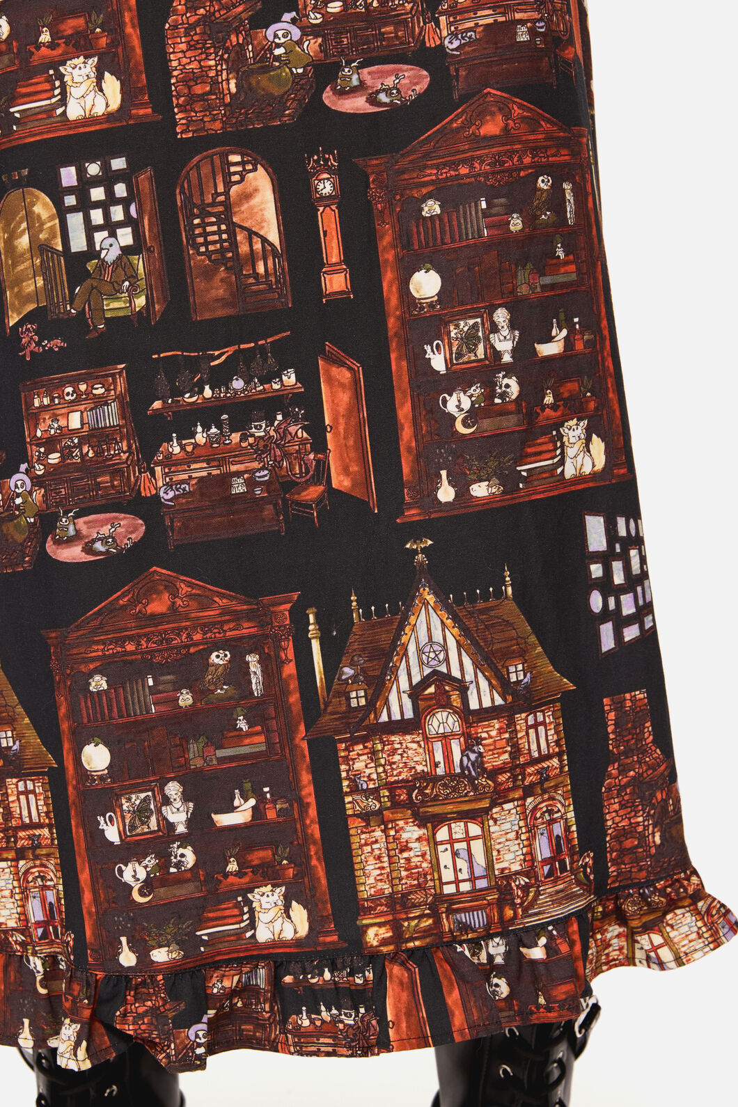 Black Friday - Covenstead Goth Midi Skirt - multi