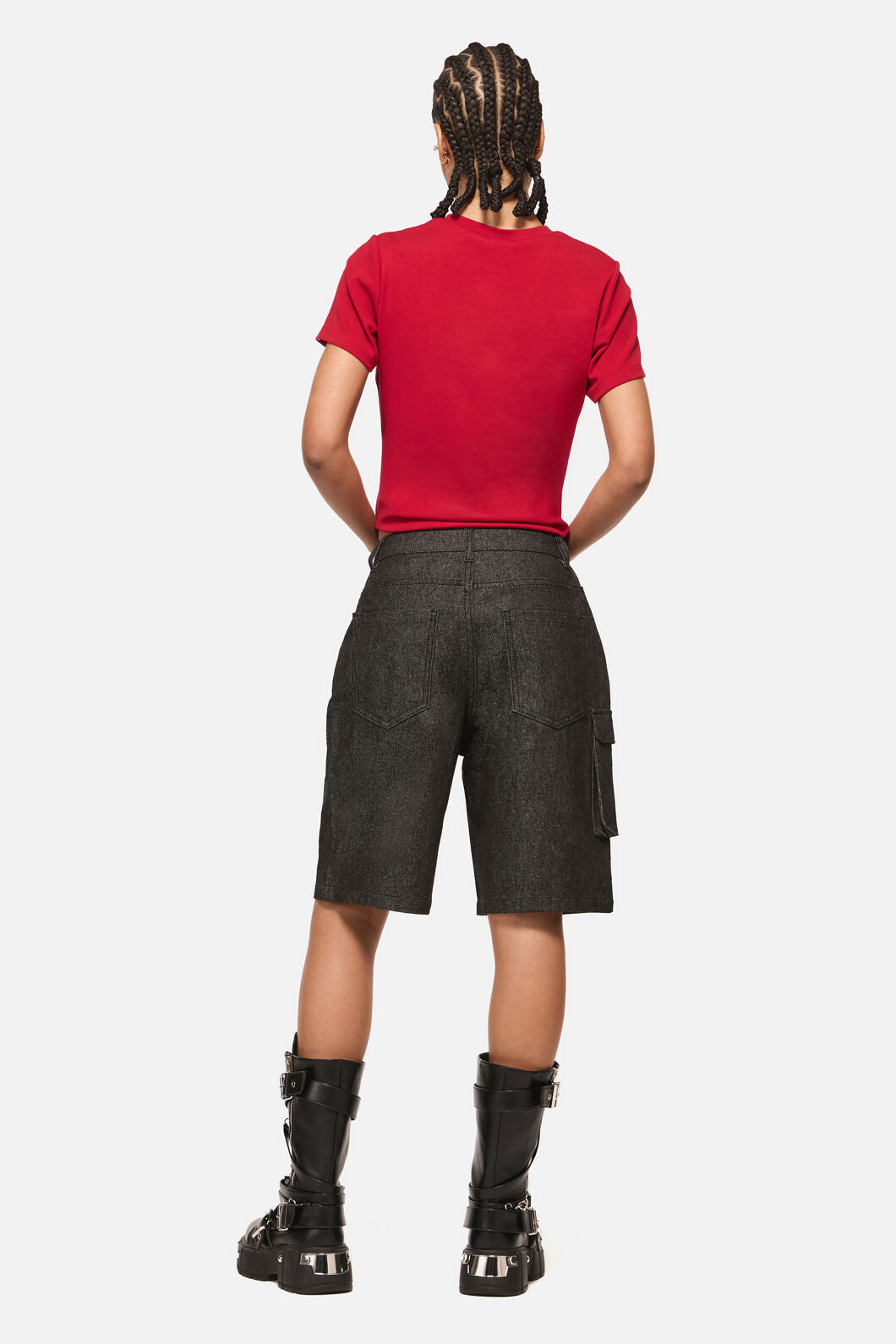 Black Friday - Batz Denim Goth Cargo Short - black