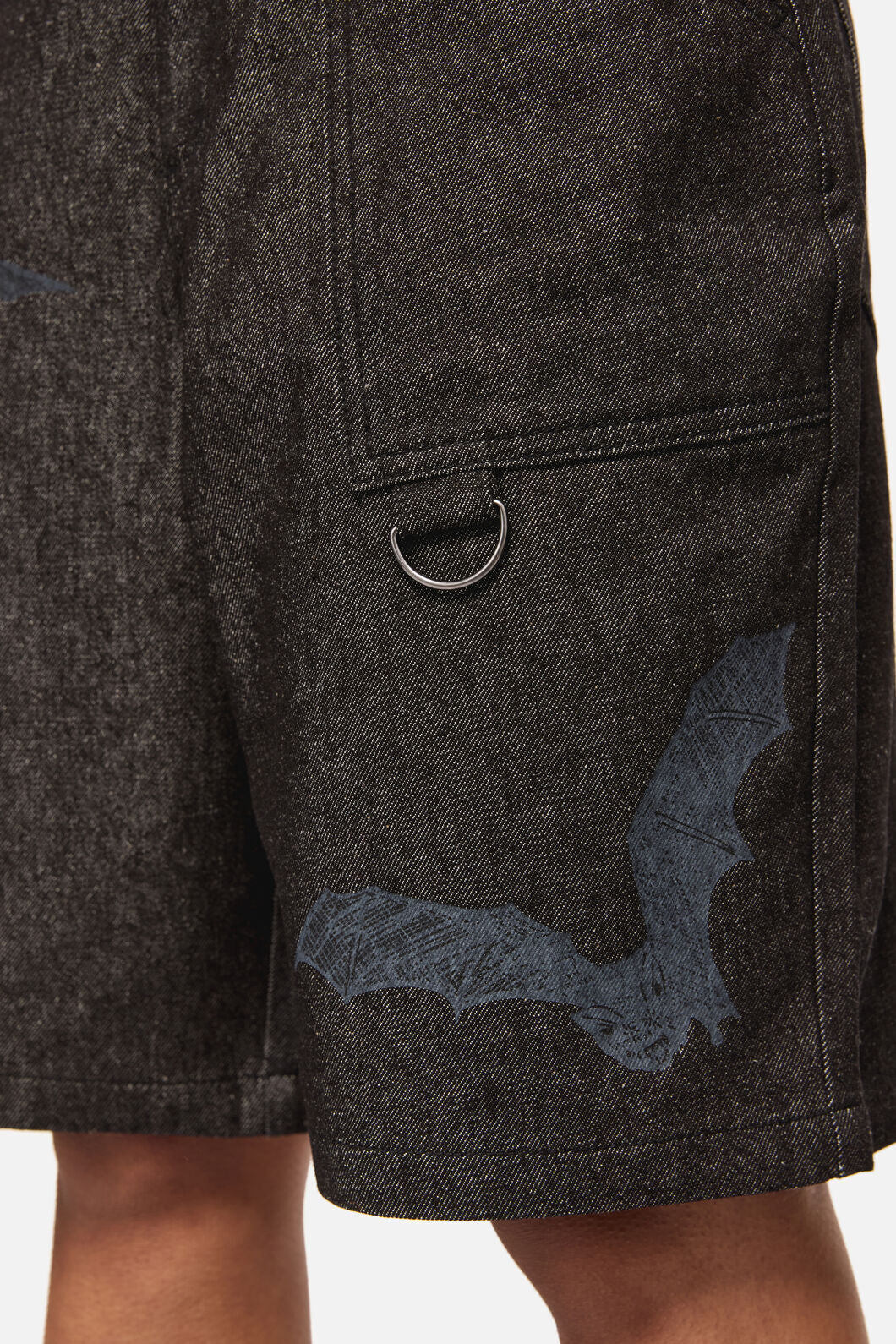 Black Friday - Batz Denim Goth Cargo Short - black