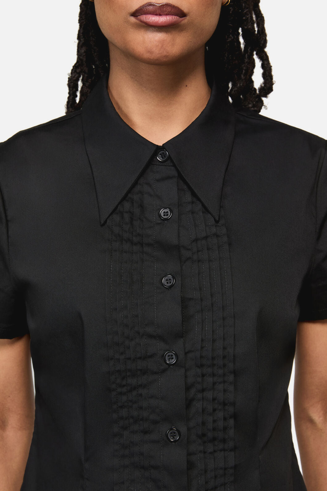 Black Friday - Batz Goth Short Sleeve Blouse - black