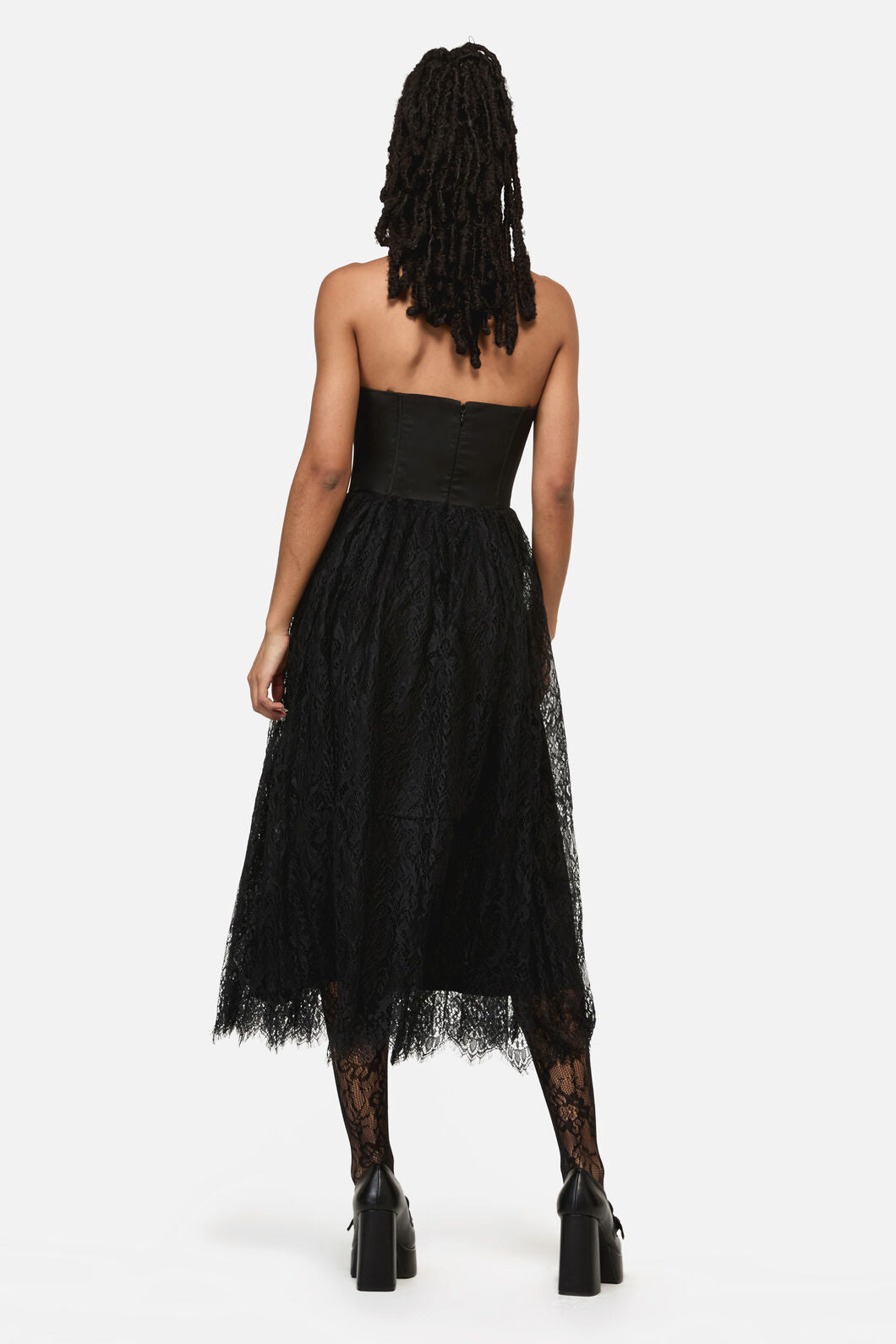 Black Friday - Ellen Lace Goth Formal Dress - black