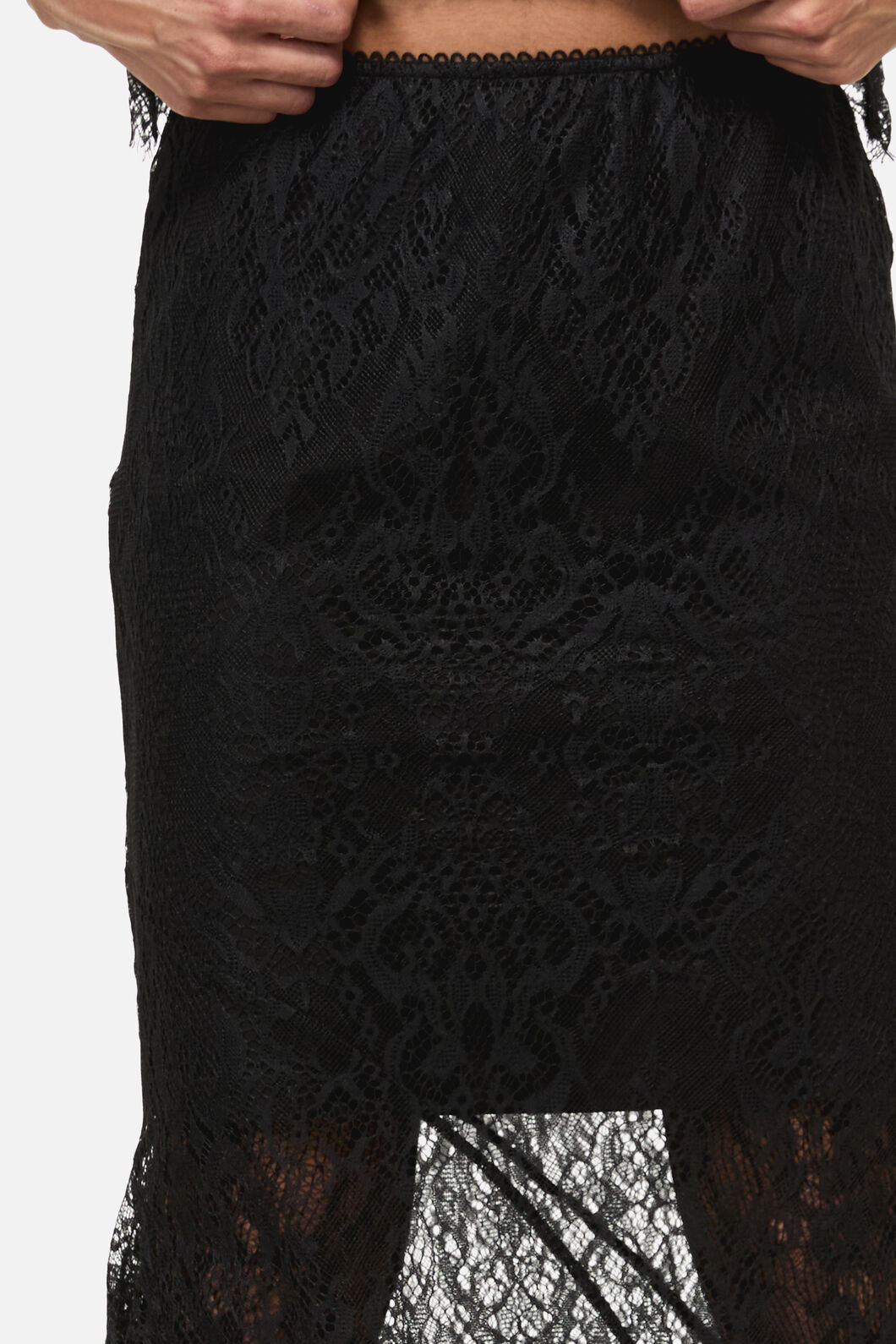 Black Friday - Ellen Lace Goth Formal Skirt - black