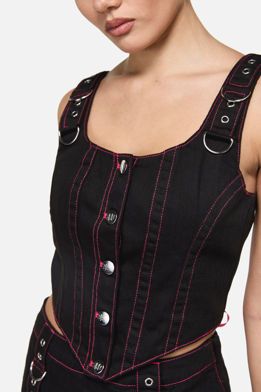 Black Friday - Curse Grunge D-Ring Corset - black