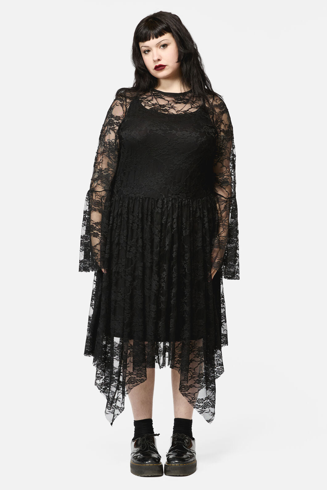 Black Friday - CurveKeeperOfTheWoodsLaceDress - black