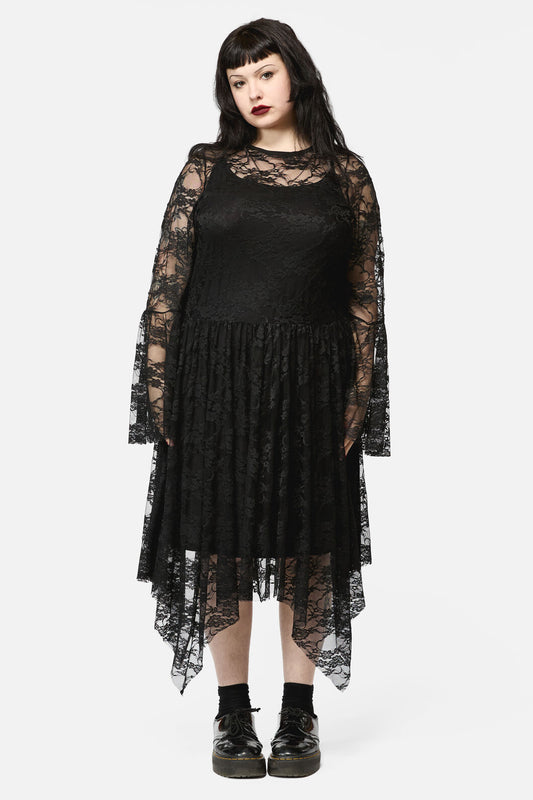 Black Friday - CurveKeeperOfTheWoodsLaceDress - black