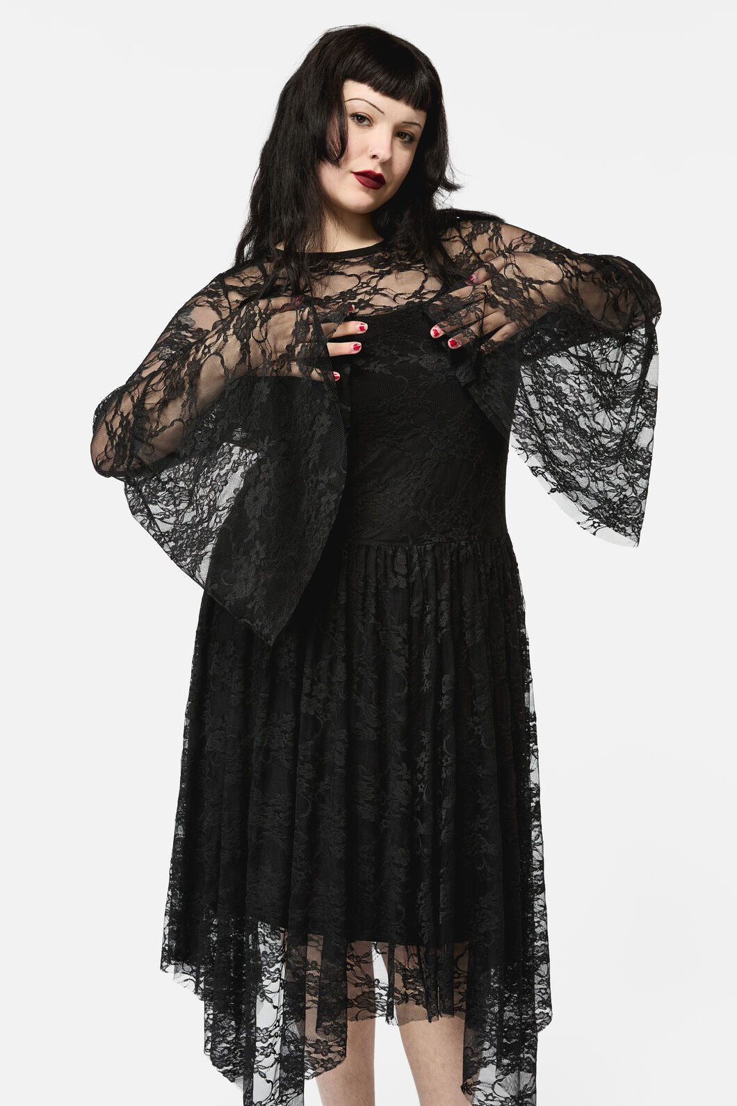 Black Friday - CurveKeeperOfTheWoodsLaceDress - black