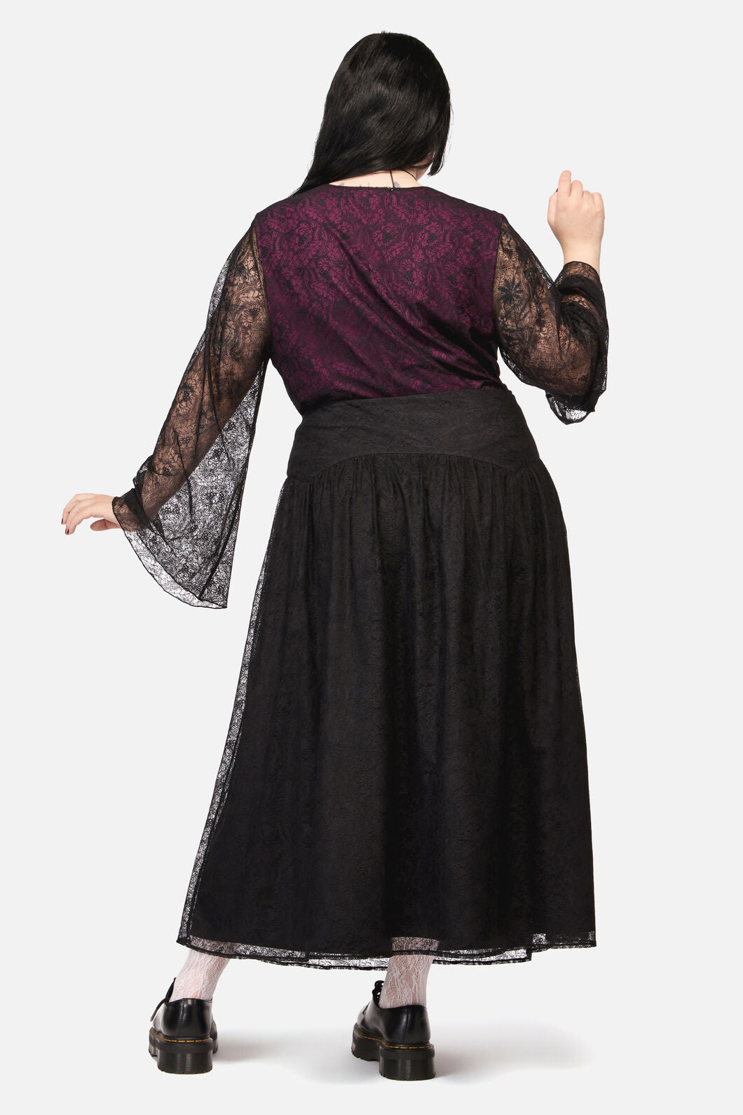 Black Friday - Curve Fiona Lace Skirt - black