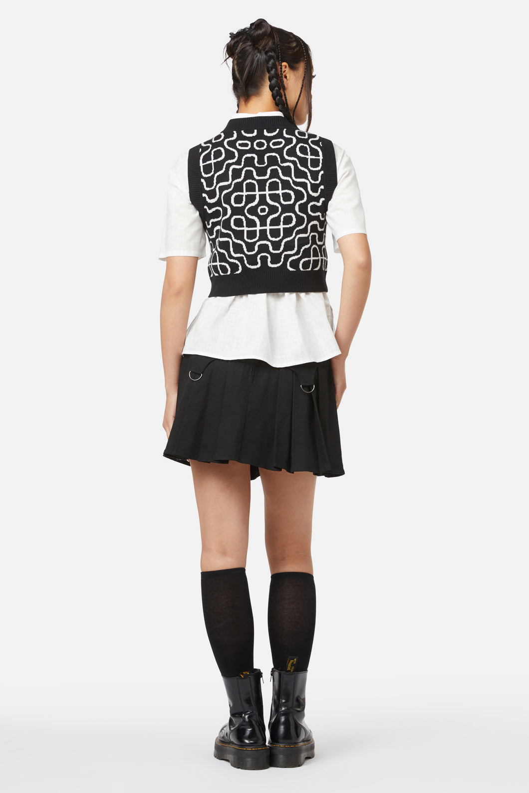 Black Friday - Soundwave Cropped Knit - black
