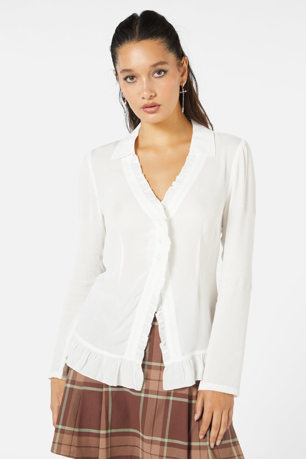 Black Friday - Fern Frill Blouse - cream