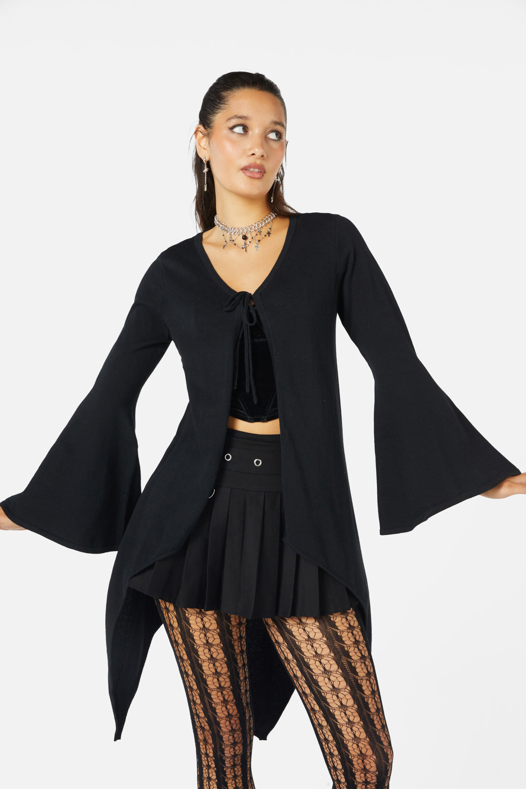 Black Friday - Fern Tie Cardi - black