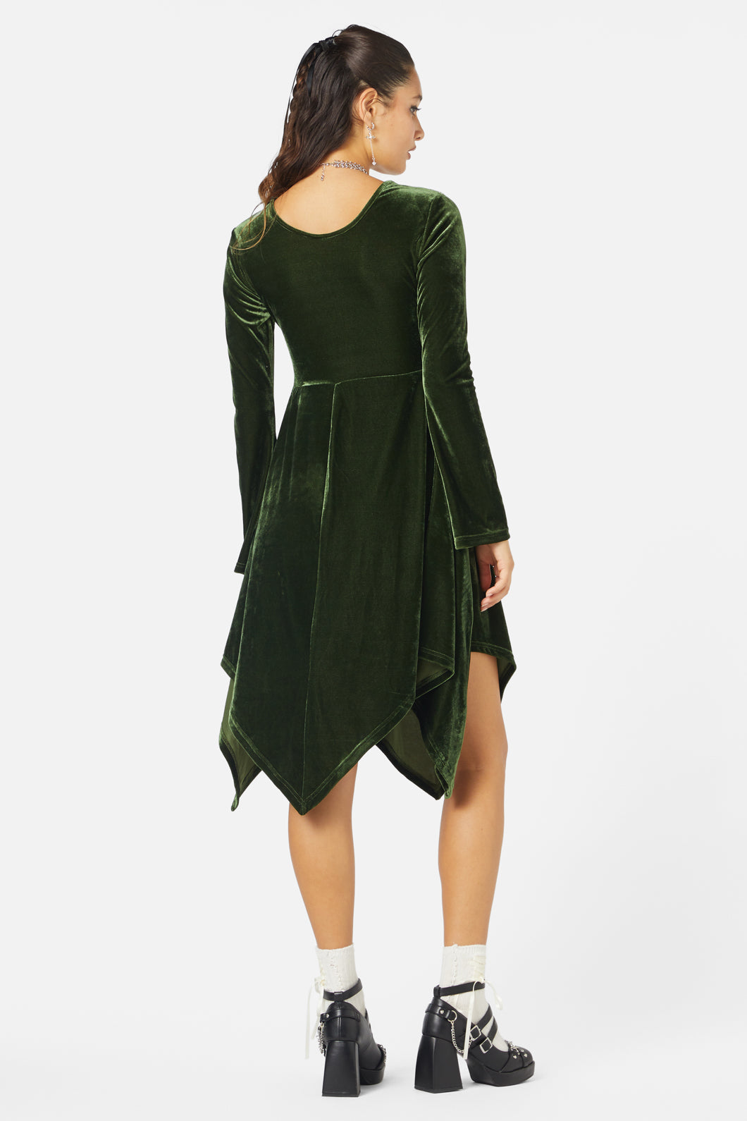 Black Friday - Fern Velvet Dress - green