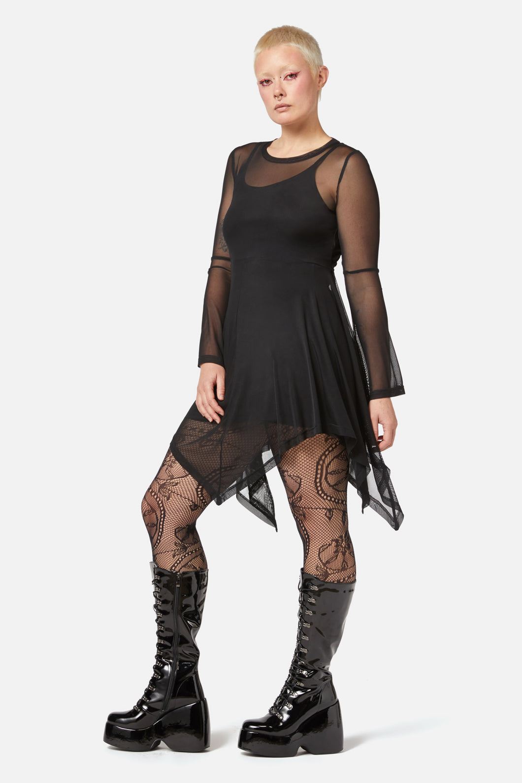 Black Friday - Fern Mesh Dress - black