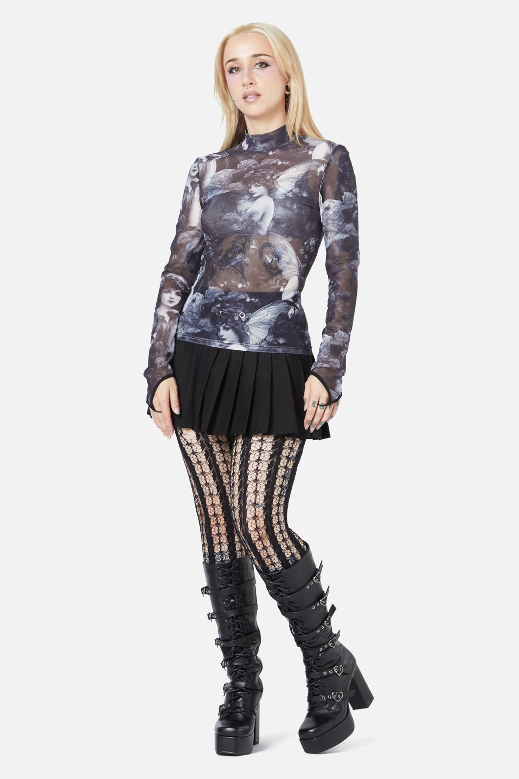 Black Friday - Nymph Mesh Top - black